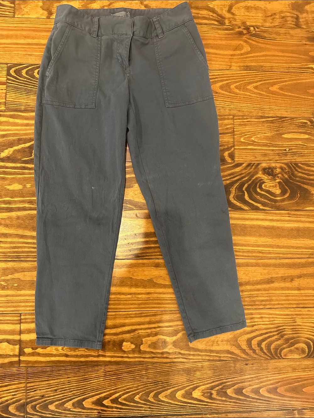 LOFT Gray Cropped Ankle Pants